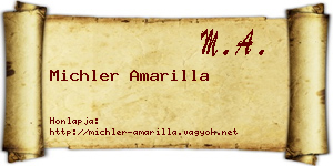 Michler Amarilla névjegykártya